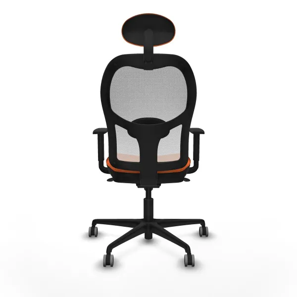 Office Chair with Headrest Jorquera Piqueras y Crespo 1D036G1 Orange