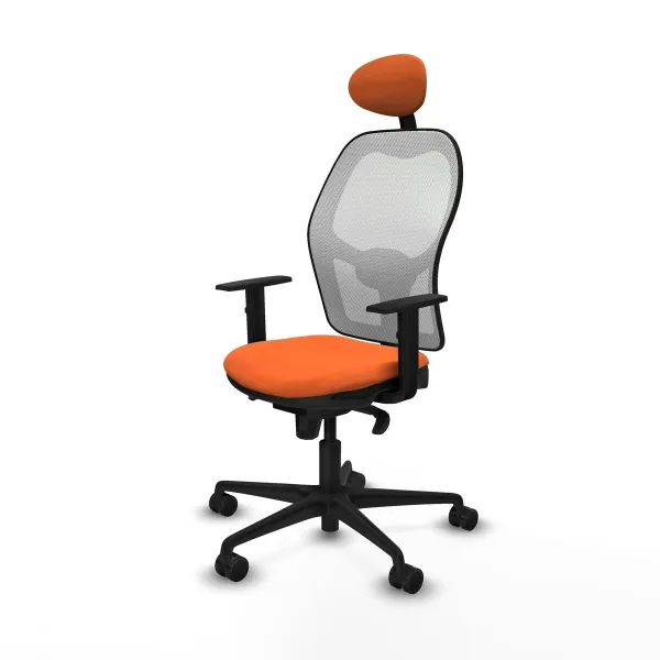 Office Chair with Headrest Jorquera Piqueras y Crespo 1D036N1 Orange