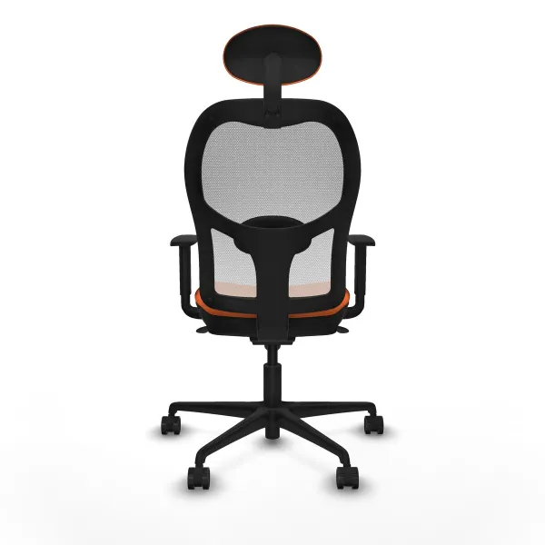 Office Chair with Headrest Jorquera Piqueras y Crespo 1D036N1 Orange