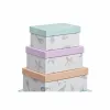 Set of Stackable Organising Boxes DKD Home Decor Navy Cardboard (43,5 x 33,5 x 15,5 cm)