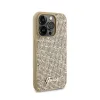 Guess Disco Metal Script - Case for iPhone 15 Pro (Gold)