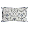 Cushion DKD Home Decor Blue 50 x 10 x 30 cm Flowers