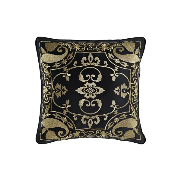 Cushion DKD Home Decor Black Golden 45 x 10 x 45 cm Arab