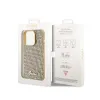 Guess Disco Metal Script - Case for iPhone 15 Pro (Gold)