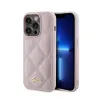 Guess Quilted Metal Logo - Case for iPhone 15 Pro (Pink)