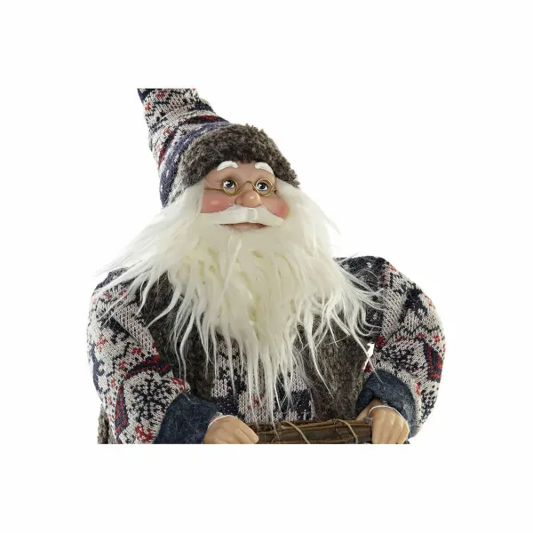 Christmas bauble DKD Home Decor Blue Brown Wood Father Christmas 42 x 25 x 48 cm