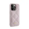Guess Quilted Metal Logo - Case for iPhone 15 Pro (Pink)