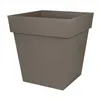 Plant pot EDA Tuscan Taupe Plastic Squared Ø 50 cm (49,5 x 49,5 x 52,5 cm)