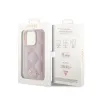 Guess Quilted Metal Logo - Case for iPhone 15 Pro (Pink)