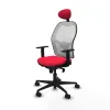 Office Chair with Headrest Jorquera Piqueras y Crespo 1D036N1 Red
