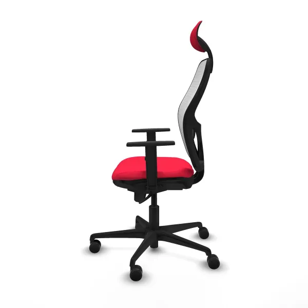 Office Chair with Headrest Jorquera Piqueras y Crespo 1D036N1 Red
