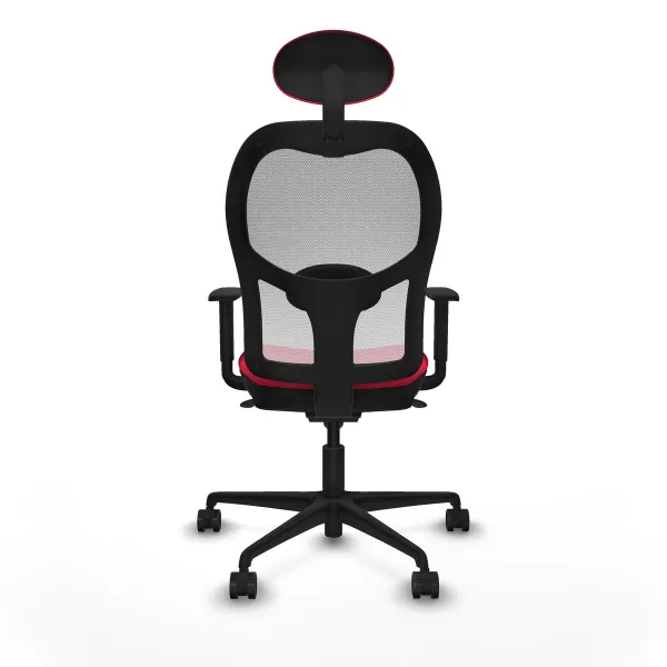 Office Chair with Headrest Jorquera Piqueras y Crespo 1D036N1 Red