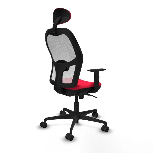 Office Chair with Headrest Jorquera Piqueras y Crespo 1D036N1 Red