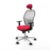 Office Chair with Headrest Jorquera Piqueras y Crespo 1D086N1 Red