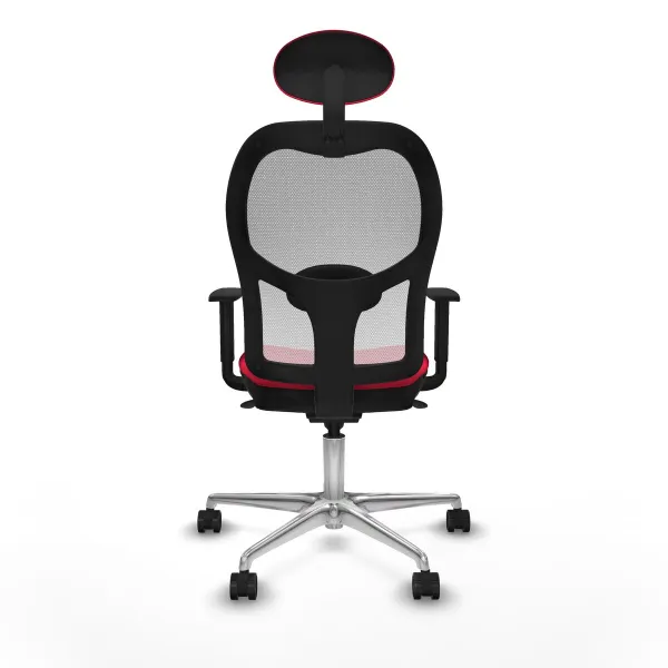Office Chair with Headrest Jorquera Piqueras y Crespo 1D086N1 Red