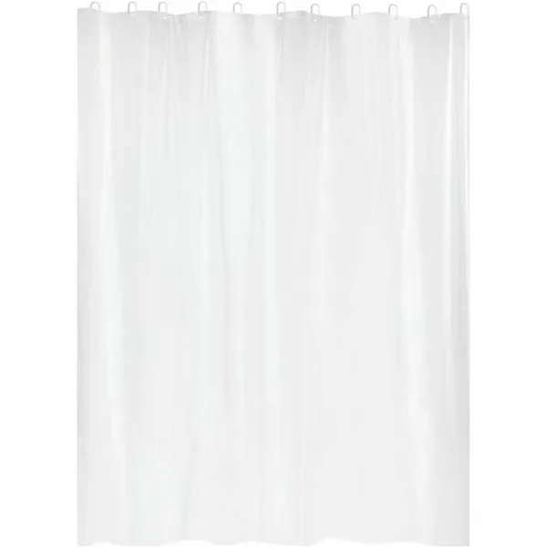 Shower Curtain Gelco White PVC PEVA 180 x 200 cm