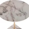 Side table DKD Home Decor Marble Steel Resin (45 x 45 x 50 cm)