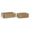 Set of decorative boxes DKD Home Decor Natural MDF Wood 35,5 x 25 x 10 cm