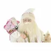 Decorative Figure DKD Home Decor Father Christmas Christmas Grey Pink PVC Wood 32 x 20 x 60 cm