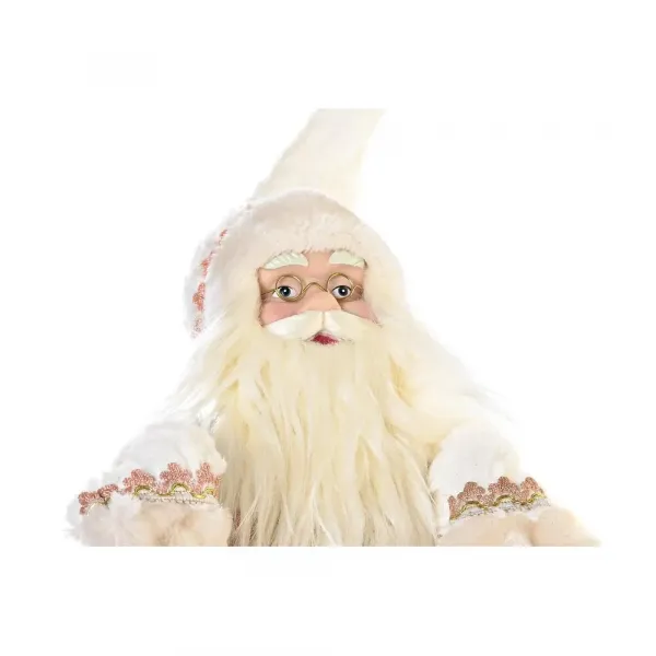 Decorative Figure DKD Home Decor Father Christmas Christmas Grey Pink Wood 42 x 22 x 50 cm