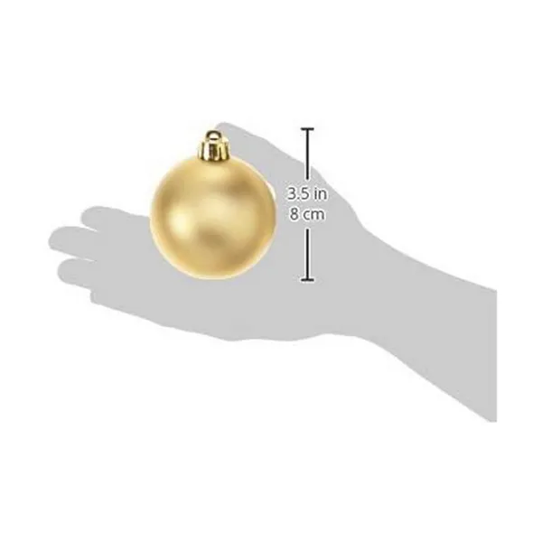 Christmas Baubles Decoris 12 Units Golden Plastic Ø 6 cm