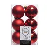 Christmas Baubles Decoris 12 Units Red Plastic Ø 6 cm