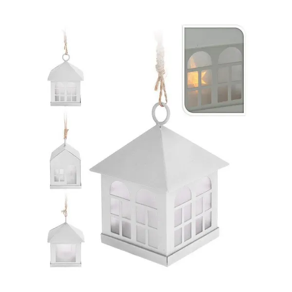 Laterna Deco Metal Valge