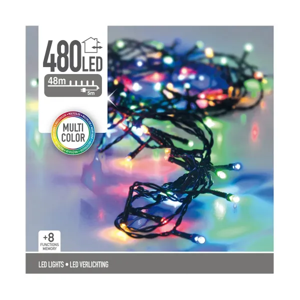 Wreath of LED Lights Multicolour 53 m