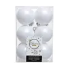 Christmas Baubles Decoris 12 Units White Plastic Ø 6 cm