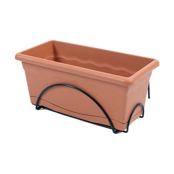 Planter with Dish Plastiken Terracotta polypropylene 40 x 24 cm