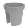 Plant pot for Railings Plastiken Grey polypropylene