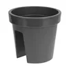 Plant pot for Railings Plastiken Anthracite polypropylene