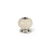 Doorknob Rei White Metal Porcelain Ø 40 x 36 mm 4 Pieces