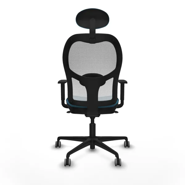 Office Chair with Headrest Jorquera Piqueras y Crespo 1D036G1 White Petroleum green