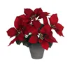 Decorative Plant Mica Decorations Red PVC