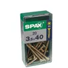 Box of screws SPAX Yellox Wood Flat head 30 pcs (4,5 x 50 mm)