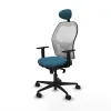 Office Chair with Headrest Jorquera Piqueras y Crespo 1D036N1 White Petroleum green