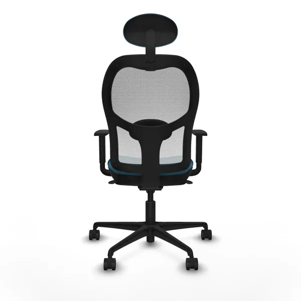 Office Chair with Headrest Jorquera Piqueras y Crespo 1D036N1 White Petroleum green