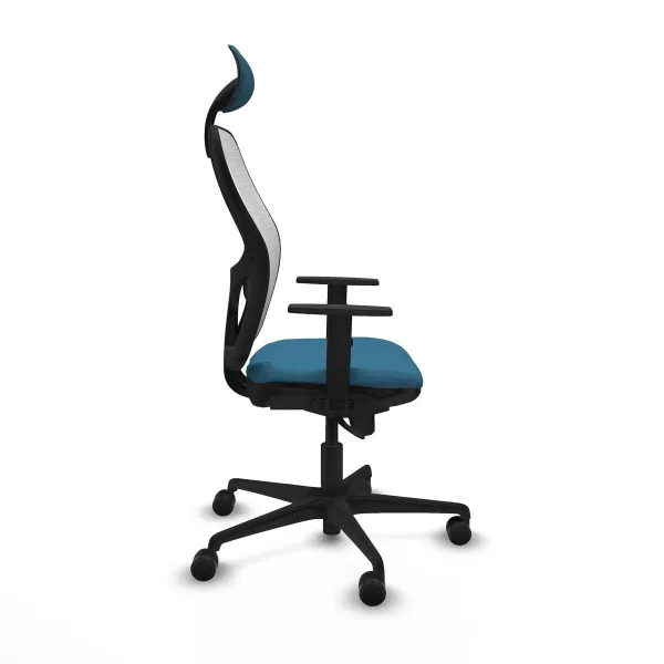 Office Chair with Headrest Jorquera Piqueras y Crespo 1D036N1 White Petroleum green