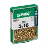 Box of screws SPAX Yellox Wood Flat head 100 Pieces (3 x 16 mm)