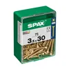 Box of screws SPAX Yellox Wood Flat head 75 Pieces (3,5 x 30 mm)