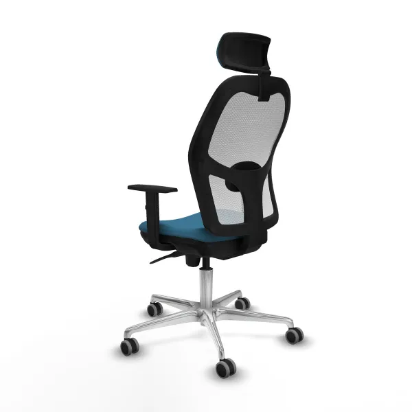 Office Chair with Headrest Piqueras y Crespo 1D086G2 White Petroleum green