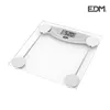 Digital Bathroom Scales EDM 07520 Black Transparent Crystal 180 kg