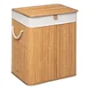 Laundry Basket 5five 50 x 41.5 x 30 cm White Bamboo