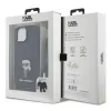 Karl Lagerfeld Crossbody Saffiano Monogram Ikonik Metal Pin - Case for iPhone 15 (Black)