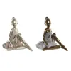 Decorative Figure DKD Home Decor 19 x 13,5 x 17,5 cm Pink Lilac Ballet Dancer Romantic (2 Units)