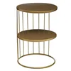 Centre Table Atmosphera Kobu Golden Metal 36 x 36 x 52 cm