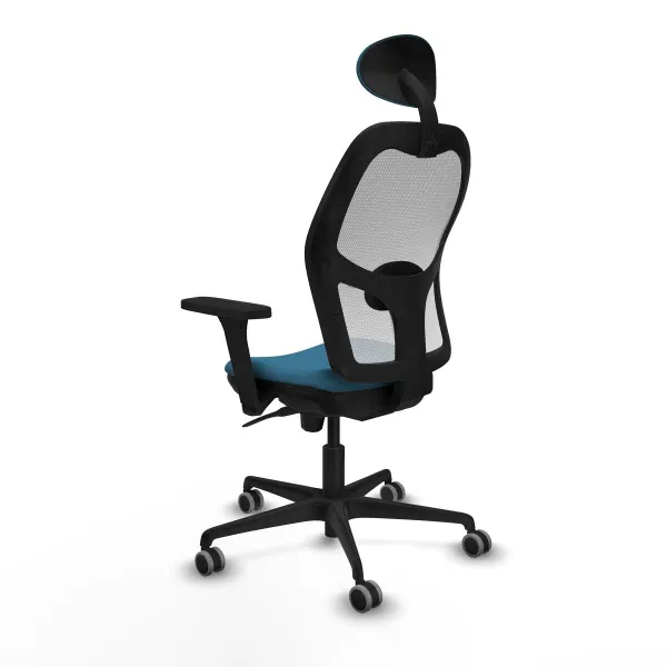 Office Chair with Headrest Piqueras y Crespo 3D036G1 White Petroleum green