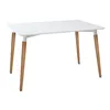 Dining Table Atmosphera Roka beech wood White (150 x 80 x 74 cm)