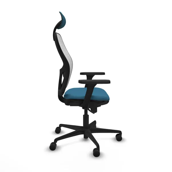 Ofiso kėdė su atrama galvai Piqueras y Crespo 3D036N1 Balta Žaliasis sviestas